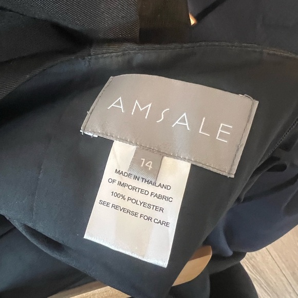 Amsale One Shoulder Black Dress - Picture 4 of 6